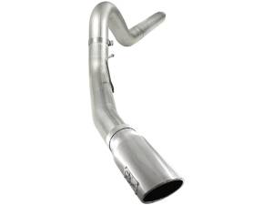 aFe Power - aFe Power Large Bore-HD 5 IN 409 Stainless Steel DPF-Back Exhaust System w/Polished Tip Ford Diesel Trucks 08-10 V8-6.4L (td) - 49-43054-P - Image 1