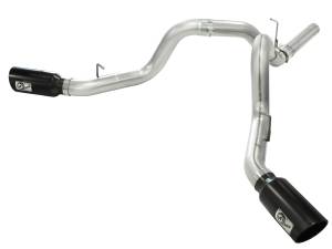 aFe Power Large Bore-HD 4 IN 409 Stainless Steel DPF-Back Exhaust System w/Black Tip GM Diesel Trucks 11-16 V8-6.6L (td) LML - 49-44043-B