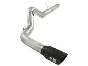 aFe Power Large Bore-HD 5 IN 409 Stainless Steel DPF-Back Exhaust System w/Black Tip Dodge Diesel Trucks 07.5-12 L6-6.7L (td) - 49-42016-B