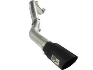 aFe Power Large Bore-HD 5 IN 409 Stainless Steel DPF-Back Exhaust System w/Black Tip GM Diesel Trucks 11-16 V8-6.6L (td) LML - 49-44041-B