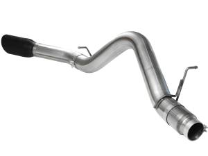 aFe Power - aFe Power Large Bore-HD 5 IN 409 Stainless Steel DPF-Back Exhaust System w/Black Tip GM Diesel Trucks 11-16 V8-6.6L (td) LML - 49-44041-B - Image 3