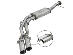 aFe Power - aFe Power Rebel Series 3 IN to 2-1/2 IN 409 Stainless Steel Cat-Back Exhaust w/ Polish Tip Ford F-150 11-14 V6-3.5L (tt) - 49-43078-P - Image 1