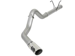 aFe Power Large Bore-HD 4 IN 409 Stainless Steel DPF-Back Exhaust System w/ Polished Tip Dodge Diesel Trucks 07.5-12 L6-6.7L (td) - 49-42006-P