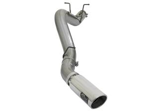 aFe Power Large Bore-HD 4 IN 409 Stainless Steel DPF-Back Exhaust System w/Polished Tip GM Diesel Trucks 17-19 V8-6.6L (td) L5P - 49-44085-P