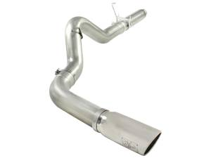 aFe Power ATLAS 5 IN Aluminized Steel DPF-Back Exhaust System w/Polished Tip Dodge Diesel Trucks 07.5-12 L6-6.7L (td) - 49-02016-P