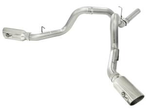 aFe Power Large Bore-HD 4 IN 409 Stainless Steel DPF-Back Exhaust System w/Polished Tip GM Diesel Trucks 11-16 V8-6.6L (td) LML - 49-44043-P