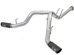 aFe Power ATLAS 4 IN Aluminized Steel DPF-Back Exhaust System w/Black Tip Ford Diesel Trucks 17-23 V8-6.7L (td) - 49-03092-B