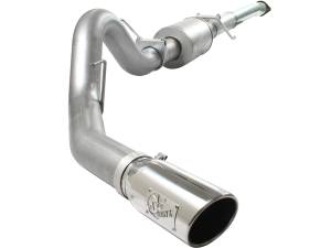 aFe Power ATLAS 4 IN Aluminized Steel Cat-Back Exhaust System w/ Muffler & Polished Tip Ford F-150 11-14 V6-3.5L (tt) - 49-03041-P