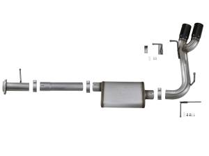 aFe Power - aFe Power Rebel Series 3 IN 409 Stainless Steel Cat-Back Exhaust System w/Black Tip GM Colorado/Canyon 15-22 L4-2.5L/15-16 V6-3.6L - 49-44061-B - Image 4