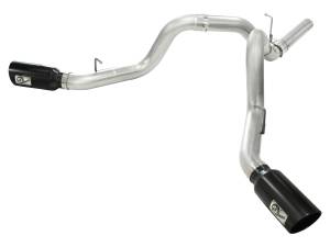 aFe Power ATLAS 4 IN Aluminized Steel DPF-Back Exhaust System w/Black Tip GM Diesel Trucks 11-16 V8-6.6L (td) LML - 49-04043-B