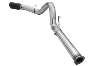 aFe Power - aFe Power ATLAS 5 IN Aluminized Steel DPF-Back Exhaust System w/Black Tip Ford Diesel Trucks 15-16 V8-6.7L (td) - 49-03064-B - Image 3