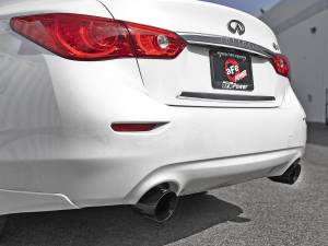 aFe Power - aFe Power Takeda 2-1/2 IN 304 Stainless Steel Axle-Back Exhaust System w/ Black Tip Infiniti Q50 16-23 V6-3.0L (tt) - 49-36130NM-B - Image 5