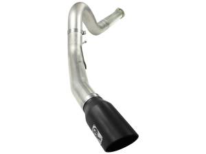 aFe Power Large Bore-HD 5 IN 409 Stainless Steel DPF-Back Exhaust System w/Black Tip Ford Diesel Trucks 11-14 V8-6.7L (td) - 49-43055-B