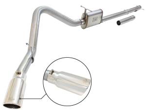 aFe Power MACH Force-Xp 3 IN to 3-1/2 IN 409 Stainless Steel Cat-Back Exhaust w/Polish Tip Ford Super Duty 99-04 V8-5.4L /V10-6.8L - 49-43076-P