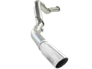 aFe Power Large Bore-HD 5 IN 409 Stainless Steel DPF-Back Exhaust System w/Polished Tip GM Diesel Trucks 07.5-10 V8-6.6L (td) LMM - 49-44040-P