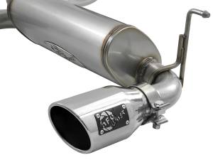 aFe Power - aFe Power Rebel Series 2-1/2 IN 409 Stainless Steel Cat-Back Exhaust w/ Polished Tips Jeep Wrangler (JL) 18-23 V6-3.6L - 49-48066-P - Image 2