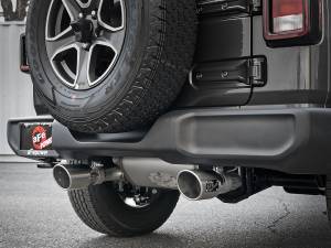 aFe Power - aFe Power Rebel Series 2-1/2 IN 409 Stainless Steel Cat-Back Exhaust w/ Polished Tips Jeep Wrangler (JL) 18-23 V6-3.6L - 49-48066-P - Image 6