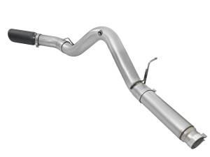 aFe Power - aFe Power ATLAS 5 IN Aluminized Steel DPF-Back Exhaust System w/Black Tip GM Diesel Trucks 2016 V8-6.6L (td) LML - 49-04081-B - Image 3