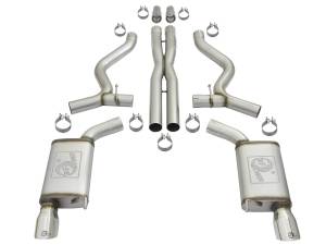 aFe Power - aFe Power MACH Force-Xp 304 Stainless Steel Cat-Back Exhaust w/ Resonator Polished Tip Ford Mustang 15-17 V8-5.0L/V6-3.7L - 49-33087-P - Image 6