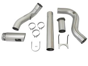 aFe Power - aFe Power ATLAS 5 IN Aluminized Steel DPF-Back Exhaust System w/Polished Tip Ford Diesel Trucks 17-23 V8-6.7L (td) - 49-03090-P - Image 7