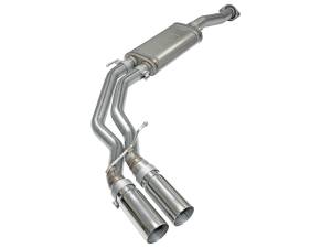 aFe Power Rebel Series 3 IN to 2-1/2 IN 409 Stainless Steel Cat-Back Exhaust w/ Polish Tip Ford F-150 15-20 V6-2.7L (tt)/V6-3.5L (tt)/V8-5.0L - 49-43081-P