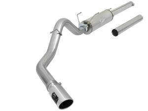 aFe Power Large Bore-HD 4 IN 409 Stainless Steel Cat-Back Exhaust System w/ Polished Tip Dodge Diesel Trucks 03-04 L6-5.9L (td) - 49-42005