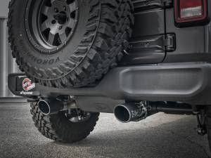 aFe Power - aFe Power Rebel Series 2-1/2 IN 304 Stainless Steel Cat-Back Exhaust System w/ Black Tips Jeep Wrangler (JL) 18-23 V6-3.6L - 49-38066-B - Image 6