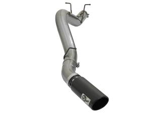 aFe Power - aFe Power Large Bore-HD 4 IN 409 Stainless Steel DPF-Back Exhaust System w/Black Tip GM Diesel Trucks 17-19 V8-6.6L (td) L5P - 49-44085-B - Image 1