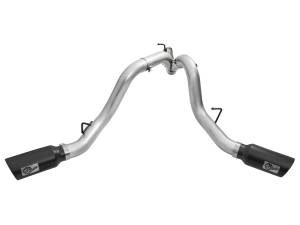 aFe Power - aFe Power ATLAS 4 IN Aluminized Steel DPF-Back Exhaust System w/Black Tip GM Diesel Trucks 2016 V8-6.6L (td) LML - 49-04080-B - Image 2