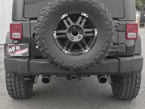 aFe Power - aFe Power Rebel Series 2-1/2 IN 409 Stainless Steel Axle-Back Exhaust System w/ Black Tips Jeep Wrangler (JK) 07-18 V6-3.6L/3.8L - 49-48061-B - Image 6