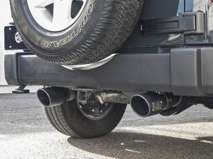 aFe Power - aFe Power Rebel Series 2-1/2 IN 409 Stainless Steel Axle-Back Exhaust System w/ Black Tips Jeep Wrangler (JK) 07-18 V6-3.6L/3.8L - 49-48061-B - Image 7