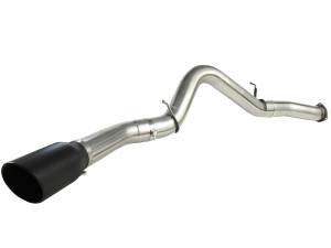 aFe Power - aFe Power Large Bore-HD 5 IN 409 Stainless Steel DPF-Back Exhaust System w/Black Tip GM Diesel Trucks 07.5-10 V8-6.6L (td) LMM - 49-44040-B - Image 2