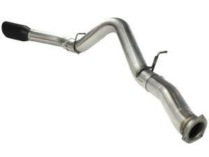 aFe Power - aFe Power Large Bore-HD 5 IN 409 Stainless Steel DPF-Back Exhaust System w/Black Tip GM Diesel Trucks 07.5-10 V8-6.6L (td) LMM - 49-44040-B - Image 3