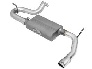 aFe Power - aFe Power Scorpion 2-1/2 IN Aluminized Steel Axle-Back Exhaust System w/ Polished Tip Jeep Wrangler (JK) 07-18 V6-3.6L/3.8L - 49-08047-P - Image 1