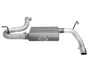 aFe Power - aFe Power Scorpion 2-1/2 IN Aluminized Steel Axle-Back Exhaust System w/ Polished Tip Jeep Wrangler (JK) 07-18 V6-3.6L/3.8L - 49-08047-P - Image 2