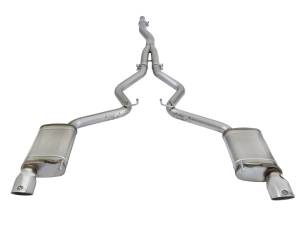 aFe Power - aFe Power MACH Force-Xp 3 to 2-1/2 IN Stainless Steel Cat-Back Exhaust Sys w/Polished Tip Ford Mustang 15-21 L4-2.3L (t) EcoBoost - 49-33084-P - Image 2