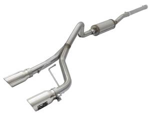 aFe Power Rebel Series 2-1/2 IN 409 Stainless Steel Cat-Back Exhaust System w/Polished Tip Jeep Wrangler (JK) 07-18 V6-3.6L/3.8L - 49-48056-P