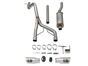 aFe Power - aFe Power Rebel Series 2-1/2 IN 409 Stainless Steel Cat-Back Exhaust System w/Polished Tip Jeep Wrangler (JK) 07-18 V6-3.6L/3.8L - 49-48056-P - Image 7