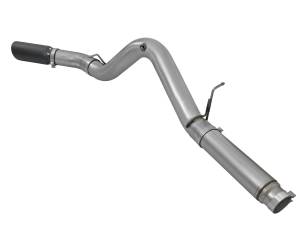 aFe Power - aFe Power Large Bore-HD 5 IN 409 Stainless Steel DPF-Back Exhaust System w/Black Tip GM Diesel Trucks 2016 V8-6.6L (td) LML - 49-44081-B - Image 3