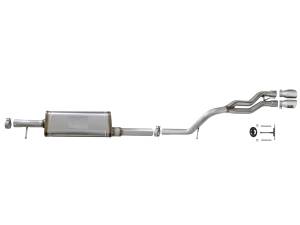 aFe Power - aFe Power Rebel Series 2-1/2 IN 409 Stainless Steel Cat-Back Exhaust System w/Polished Tip Jeep Wrangler (JK) 07-18 V6-3.6L/3.8L - 49-48054-P - Image 4