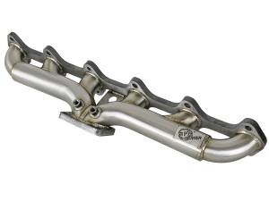 aFe Power - aFe Power Twisted Steel 304 Stainless Header w/ T4 Turbo Manifold Dodge Diesel Trucks 98.5-02 L6-5.9L (td) - 48-32019 - Image 1