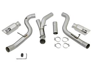 aFe Power - aFe Power ATLAS 4 IN Aluminized Steel DPF-Back Exhaust System w/Polished Tip GM Diesel Trucks 2016 V8-6.6L (td) LML - 49-04080-P - Image 4