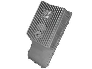 aFe POWER Street Series Transmission Pan Raw w/ Machined Fins Ford Diesel Trucks 11-21 V8-6.7L (td) (6R140 Transmission) - 46-70180