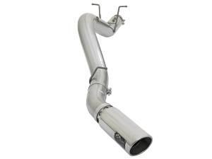 aFe Power ATLAS 4 IN Aluminized Steel DPF-Back Exhaust System w/ Polished Tip GM Diesel Trucks 17-19 V8-6.6L (td) L5P - 49-04085-P