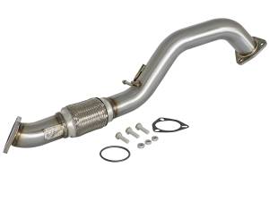 aFe Power - aFe Power Twisted Steel 2-1/2 IN 304 Stainless Steel Race Series Mid-Pipe  Honda Civic / Civic Si 16-21 L4-1.5L (t) - 48-36605 - Image 1