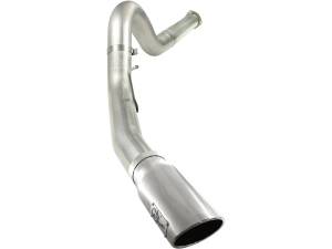 aFe Power Large Bore-HD 5 IN 409 Stainless Steel DPF-Back Exhaust System w/Polished Tip Ford Diesel Trucks 11-14 V8-6.7L (td) - 49-43055-P