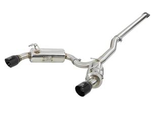 aFe Power Takeda 3 IN to 2-1/2 IN 304 Stainless Steel Cat-Back Exhaust w/ Black Tips Mitsubishi Lancer EVO X 08-15 L4-2.0L (t) - 49-36701-B