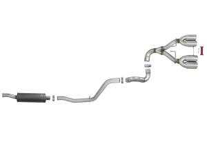 aFe Power - aFe Power Rebel Series 2-1/2 IN 304 Stainless Steel Cat-Back Exhaust w/ Polished Tip Jeep Wrangler (JL) 18-23 V6-3.6L - 49-38071-P - Image 4