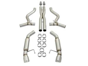 aFe Power - aFe Power MACH Force-Xp 304 Stainless Steel Cat-Back Exhaust System w Muffler Polished Tip Ford Mustang 15-17 V8-5.0L/V6-3.7L - 49-33088-P - Image 6