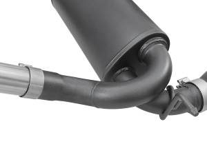 aFe Power - aFe Power Rebel Series 2-1/2 IN 409 Stainless Steel Cat-Back Exhaust System w/ Black Tips Jeep Wrangler (JK) 07-18 V6-3.6L/3.8L - 49-48062-B - Image 4